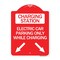 Signmission Charging Station Electric Car Parking Only While Charging with Left and Right Down Po, RW-1824-24282 A-DES-RW-1824-24282 - alternate 1